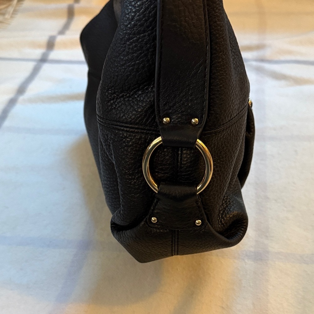 Michael Kors Black Pebbled Leather Hobo Shoulder Bag - Picture 13 of 16